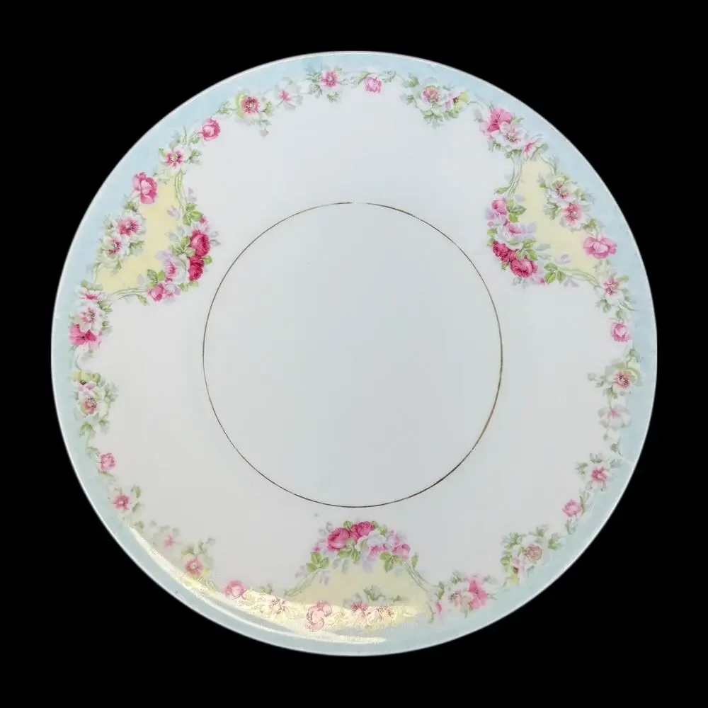Early 1900s Hermann Ohme Silesia Decorative Floral Plate/8.5